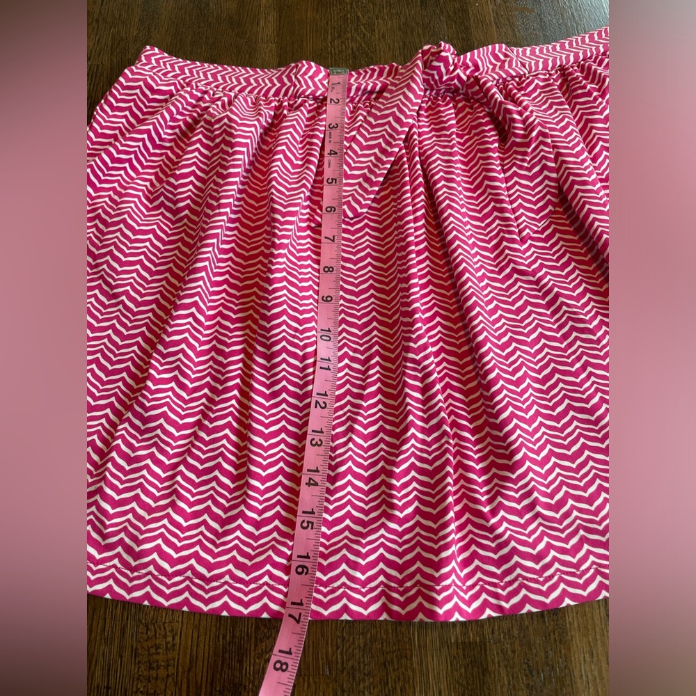 Vineyard vines Mini Skirt Pink Chevron Classic Summer- size XL - Picture 2 of 3